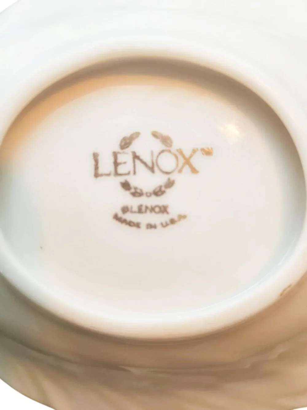 Vintage‎ Lenox Bone China Dove Candy or Trinket Dish 24K Gold Trim